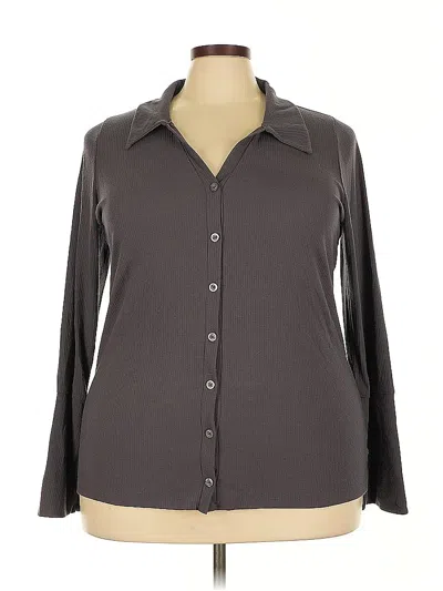 Pre-owned Torrid Long Sleeve Blouse In Gray