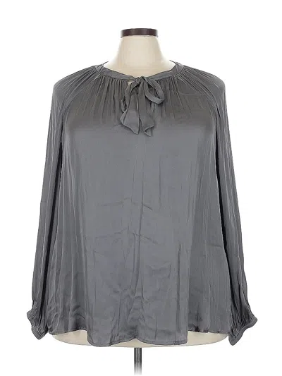 Pre-owned Torrid Long Sleeve Blouse In Gray