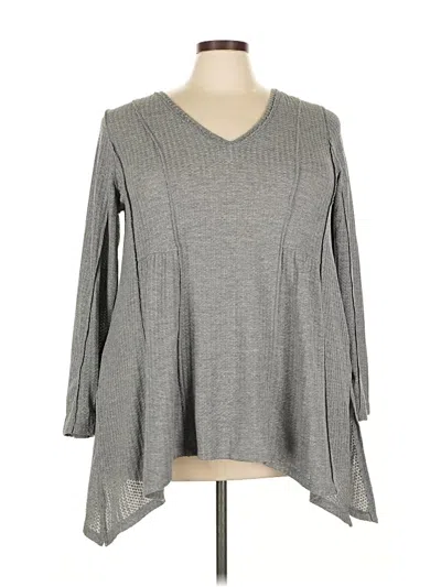 Pre-owned Torrid Long Sleeve Blouse In Gray