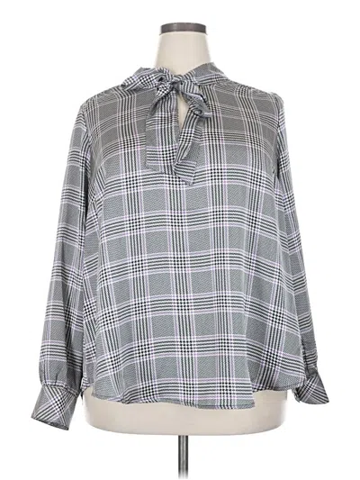 Pre-owned Torrid Long Sleeve Blouse In Gray