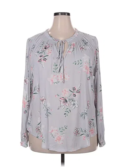 Pre-owned Torrid Long Sleeve Blouse In Gray