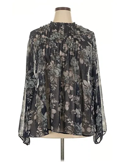 Pre-owned Torrid Long Sleeve Blouse In Gray
