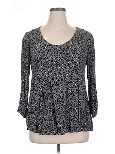 Pre-owned Torrid Long Sleeve Blouse In Gray