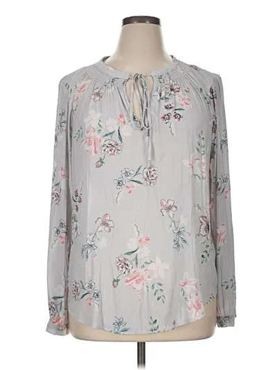 Pre-owned Torrid Long Sleeve Blouse In Gray