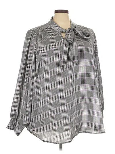 Pre-owned Torrid Long Sleeve Blouse In Gray