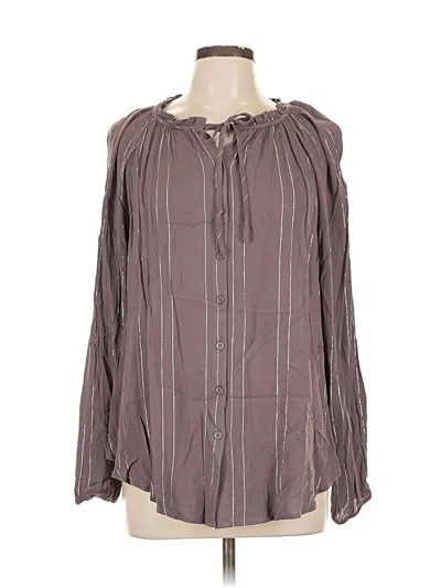 Pre-owned Torrid Long Sleeve Blouse In Gray