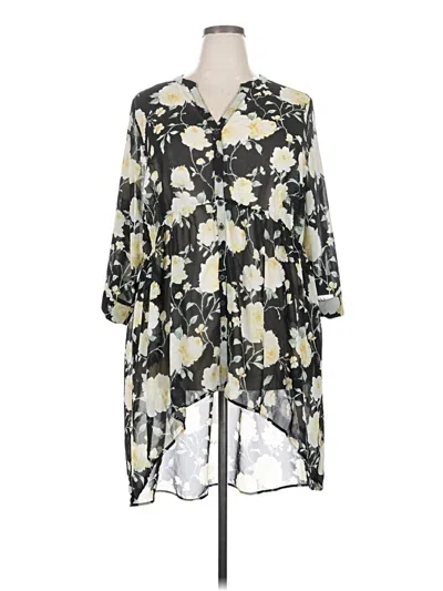 Pre-owned Torrid Long Sleeve Blouse In Gray