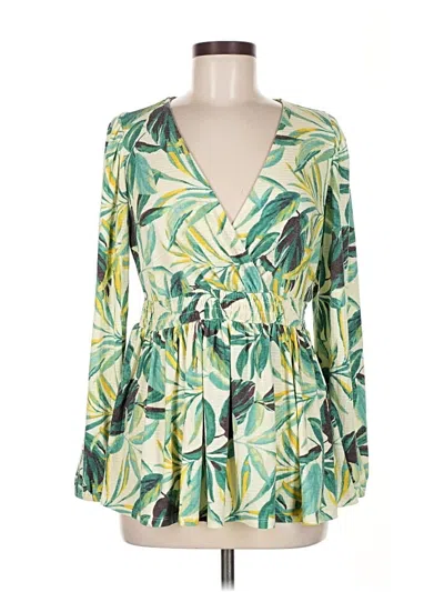 Pre-owned Torrid Long Sleeve Blouse In Green