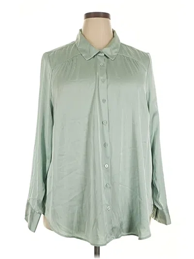 Pre-owned Torrid Long Sleeve Blouse In Green