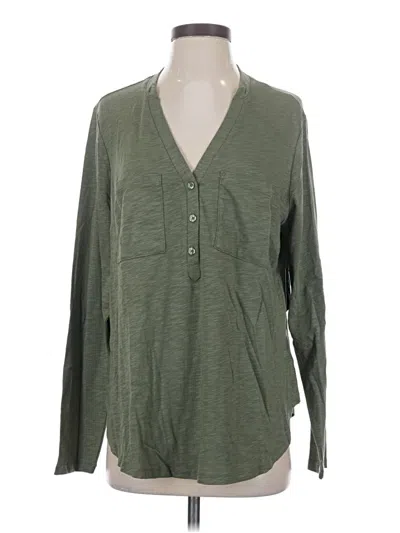 Pre-owned Torrid Long Sleeve Blouse In Green