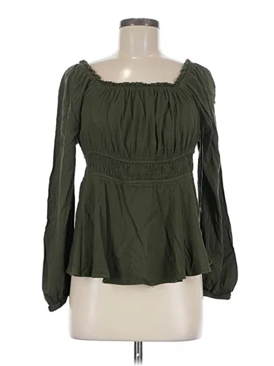 Pre-owned Torrid Long Sleeve Blouse In Green