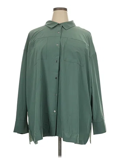 Torrid Long Sleeve Blouse In Green