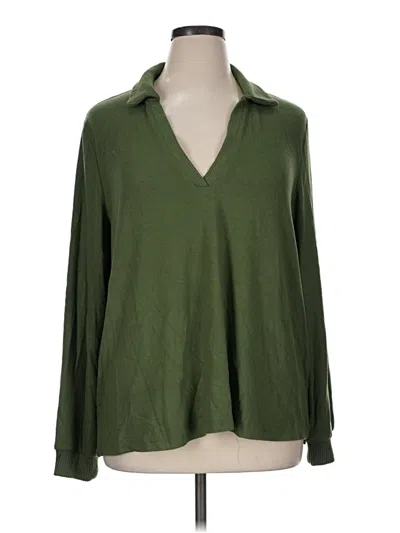 Torrid Long Sleeve Blouse In Green