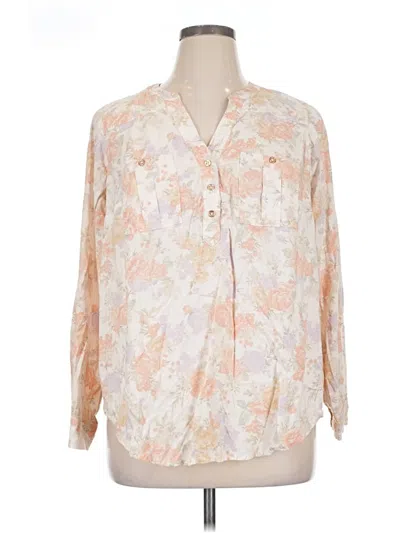 Pre-owned Torrid Long Sleeve Blouse In Ivory