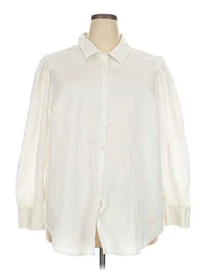 Pre-owned Torrid Long Sleeve Blouse In Ivory