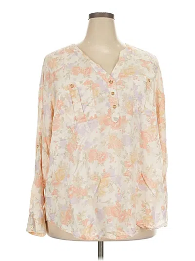 Pre-owned Torrid Long Sleeve Blouse In Ivory