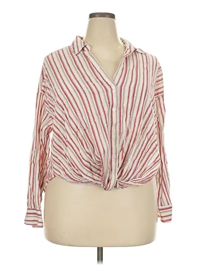 Pre-owned Torrid Long Sleeve Blouse In Ivory