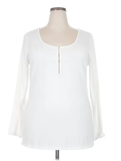 Pre-owned Torrid Long Sleeve Blouse In Ivory