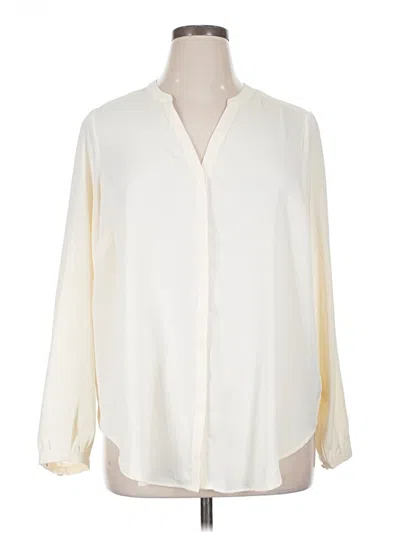 Pre-owned Torrid Long Sleeve Blouse In Ivory