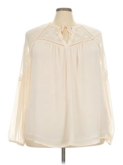 Pre-owned Torrid Long Sleeve Blouse In Ivory