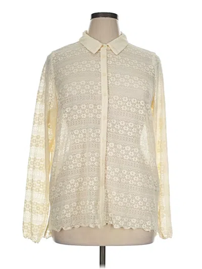 Pre-owned Torrid Long Sleeve Blouse In Ivory