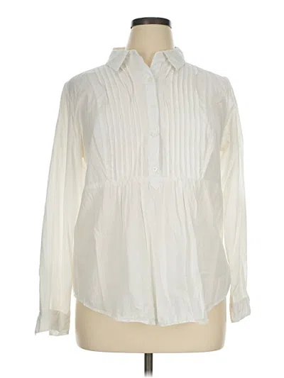 Pre-owned Torrid Long Sleeve Blouse In Ivory
