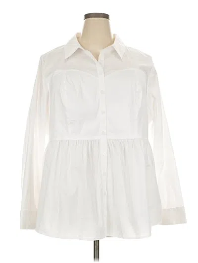 Torrid Long Sleeve Blouse In Ivory