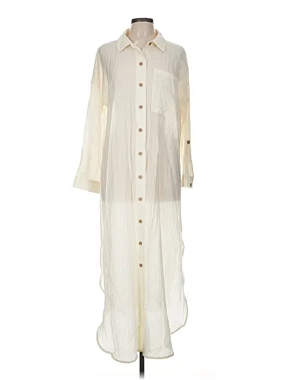 Pre-owned Torrid Long Sleeve Blouse In Ivory