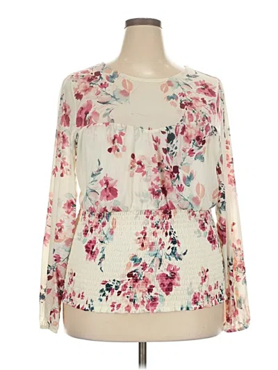 Pre-owned Torrid Long Sleeve Blouse In Ivory