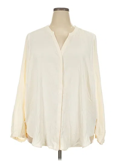 Pre-owned Torrid Long Sleeve Blouse In Ivory