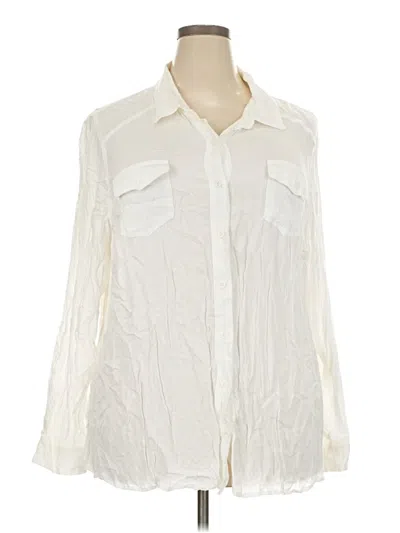 Pre-owned Torrid Long Sleeve Blouse In Ivory