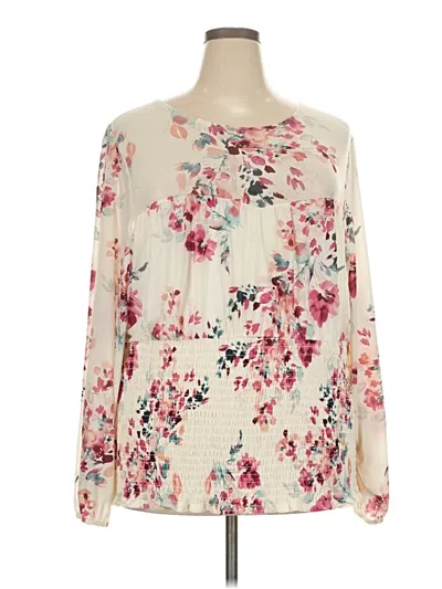 Pre-owned Torrid Long Sleeve Blouse In Ivory