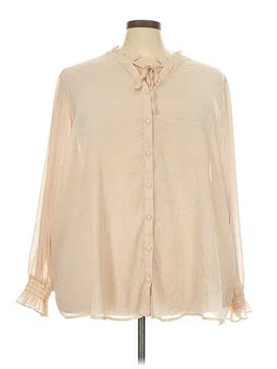 Pre-owned Torrid Long Sleeve Blouse In Ivory