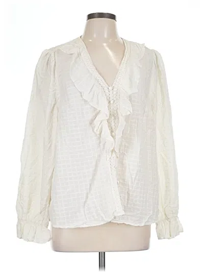 Pre-owned Torrid Long Sleeve Blouse In Ivory