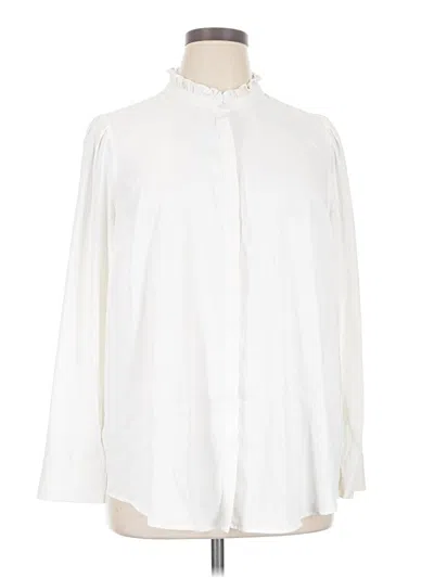 Pre-owned Torrid Long Sleeve Blouse In Ivory
