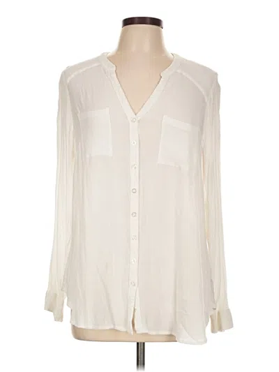 Pre-owned Torrid Long Sleeve Blouse In Ivory