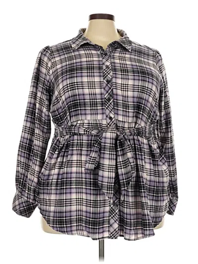 Torrid Long Sleeve Blouse In Multi