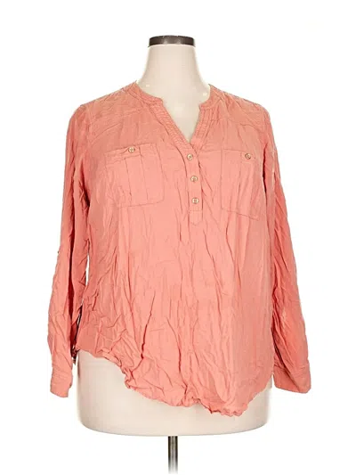 Pre-owned Torrid Long Sleeve Blouse In Orange