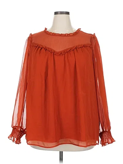 Pre-owned Torrid Long Sleeve Blouse In Orange
