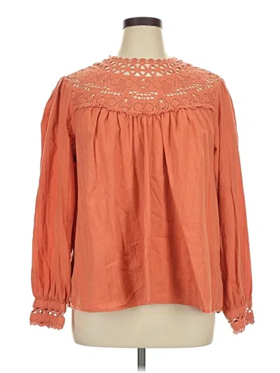 Pre-owned Torrid Long Sleeve Blouse In Orange