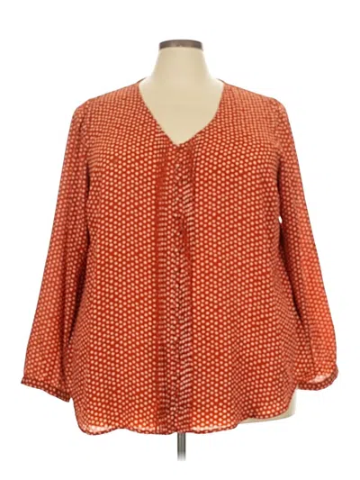Pre-owned Torrid Long Sleeve Blouse In Orange