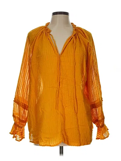 Pre-owned Torrid Long Sleeve Blouse In Orange