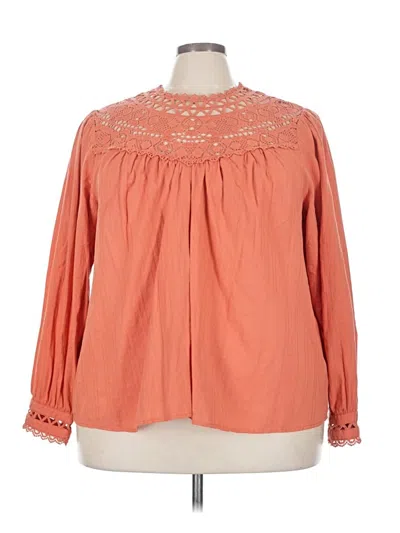 Pre-owned Torrid Long Sleeve Blouse In Orange