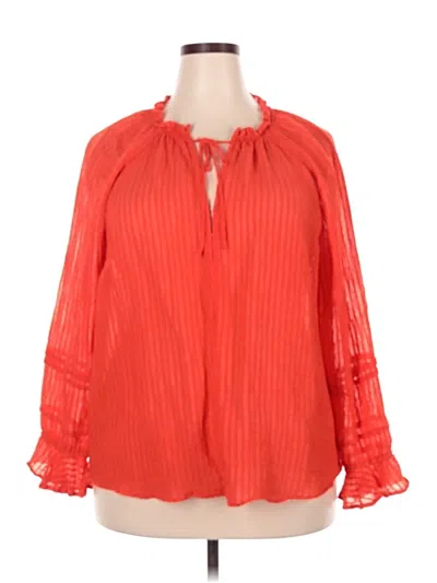 Pre-owned Torrid Long Sleeve Blouse In Orange