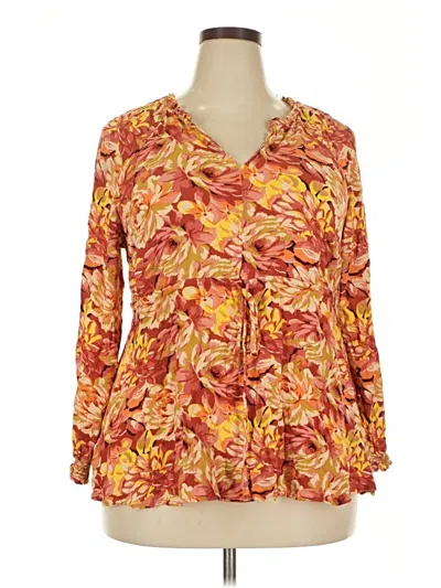 Pre-owned Torrid Long Sleeve Blouse In Orange