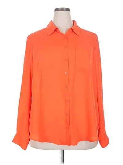 Pre-owned Torrid Long Sleeve Blouse In Orange
