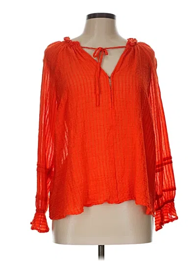 Pre-owned Torrid Long Sleeve Blouse In Orange