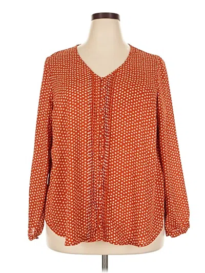 Pre-owned Torrid Long Sleeve Blouse In Orange