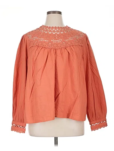 Pre-owned Torrid Long Sleeve Blouse In Orange