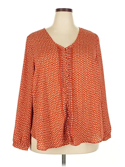Pre-owned Torrid Long Sleeve Blouse In Orange